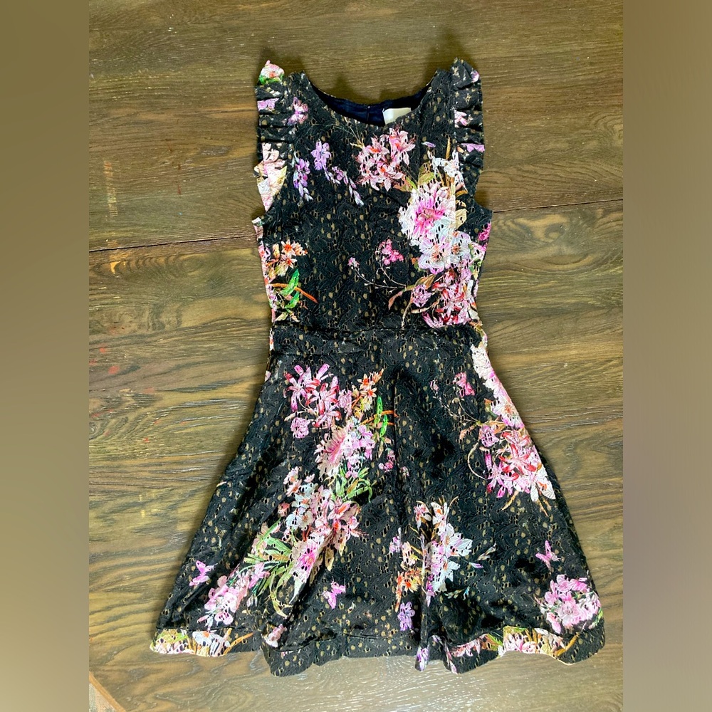 Eri + Ali / Anthropologie Nevaeh Dress - Floral Print/Black - Women's Size 2